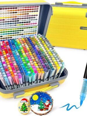 GuangNa Acrylic Markers – 360 Colors Professional Travel Set